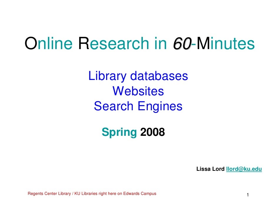 Online research databases