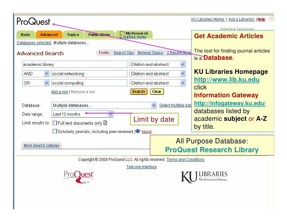 Online research database