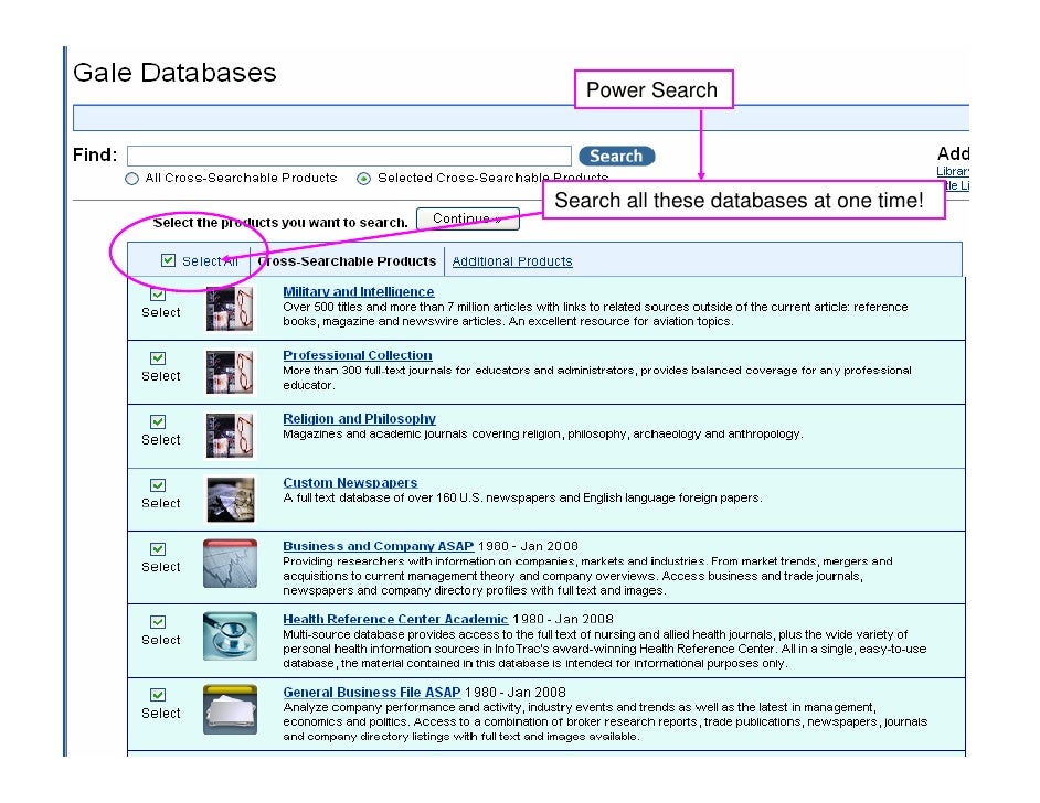 Online research database