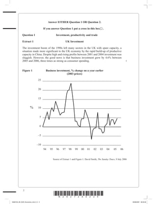 *N29272A024*
Answer EITHER Question 1 OR Question 2.
If you answer Question 1 put a cross in this box . .
Question 1	 Inve...