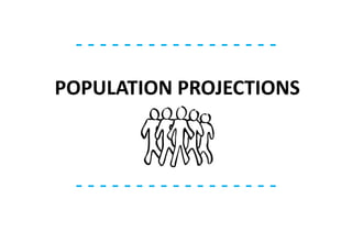 POPULATION PROJECTIONS
- - - - - - - - - - - - - - - - -
- - - - - - - - - - - - - - - - -
 