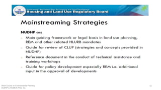 Short Course on Environmental Planning
DCERP & HUMEIN Phils. Inc.
62
 