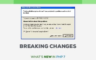 BREAKING CHANGES
 
