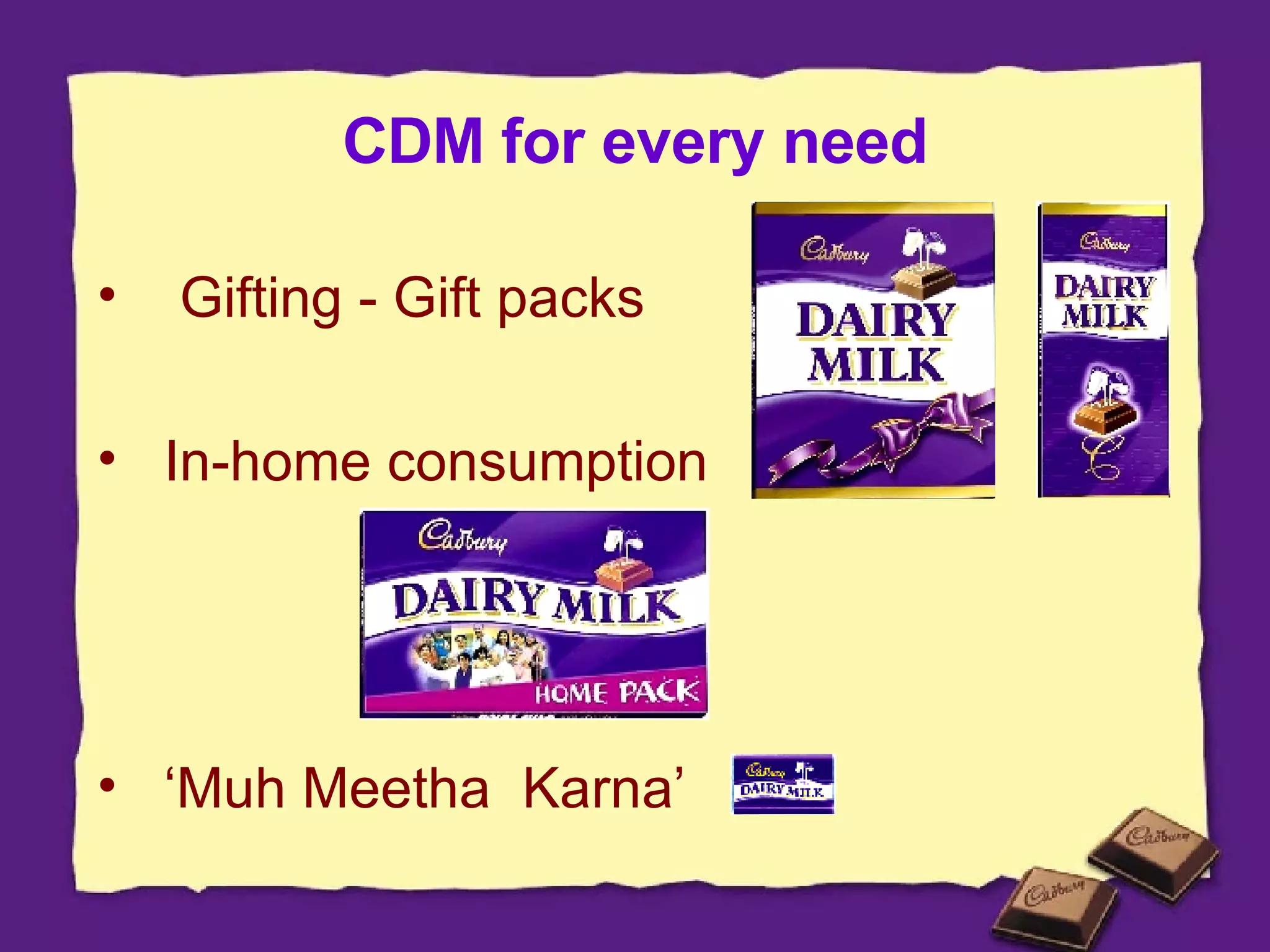 CDM for every need Gifting - Gift packs In-home consumption ‘ Muh Meetha  Karna’  