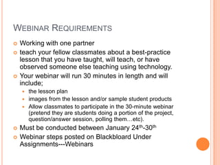 9 Things Learned for Teaching OnlineTeaching online is a lot of work.Students appreciate regular communication and timely feedback on their progress.Many great tools exist but aren't always necessary.Assignments and activities take more time online.Students need extrinsic motivation.Give deadlines. Online courses are not right for all students. Ask students what works and what doesn't.Teaching online can inform what you do in the classroom if you have opportunities to teach both online and classroom-based courses.http://elearnmag.org/subpage.cfm?section=best_practices&article=57-1