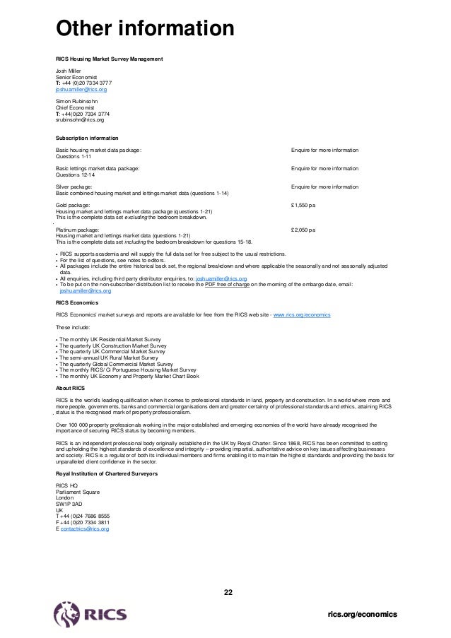January 2015 Rics Uk Residential Market Survey - chartered surveyor portstewart 07423 457240 22