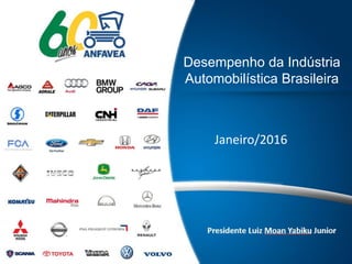 Desempenho da Indústria
Automobilística Brasileira
Janeiro/2016
 