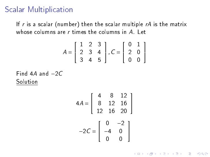Linear Transformations, Matrix Algebra