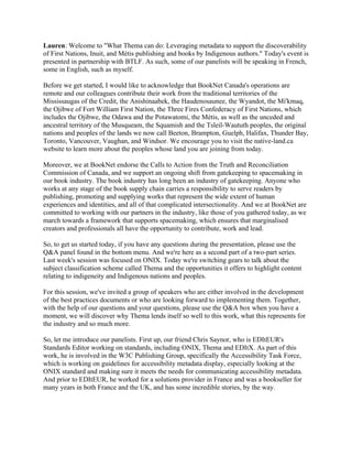 Lauren: Welcome to "What Thema can do: Leveraging metadata to support the discoverability
of First Nations, Inuit, and Mét...