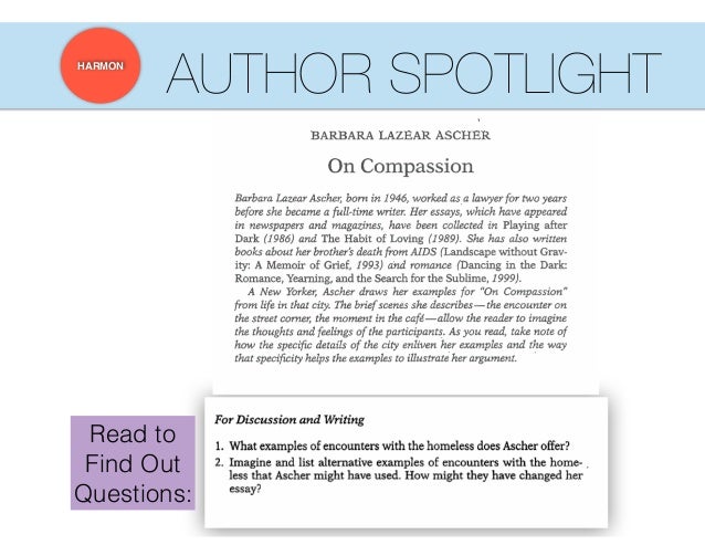 On compassion essay by barbara ascher