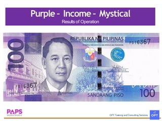 Purple C Income C Mystical
Resultsof Operation
 