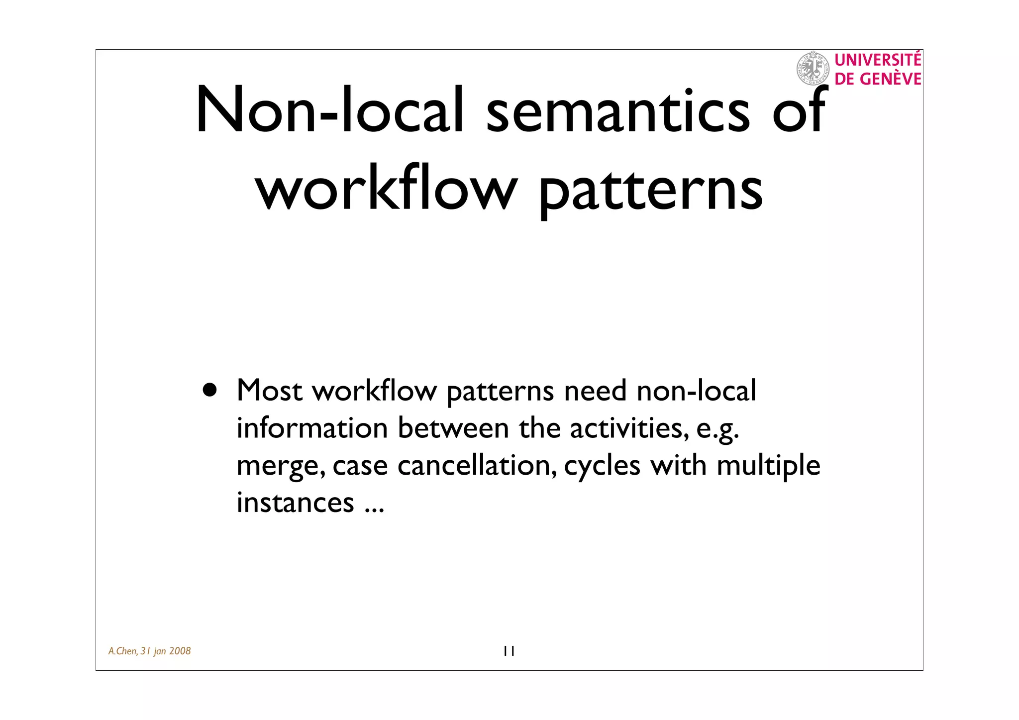 Semantics (requirements) of Business Process