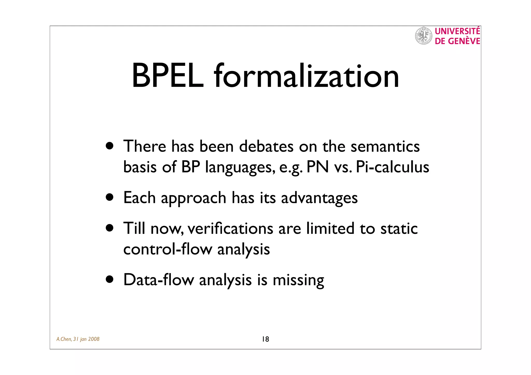 Semantics (requirements) of Business Process