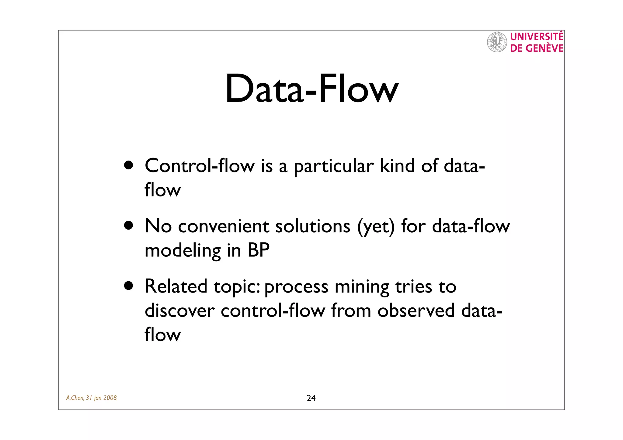 Semantics (requirements) of Business Process