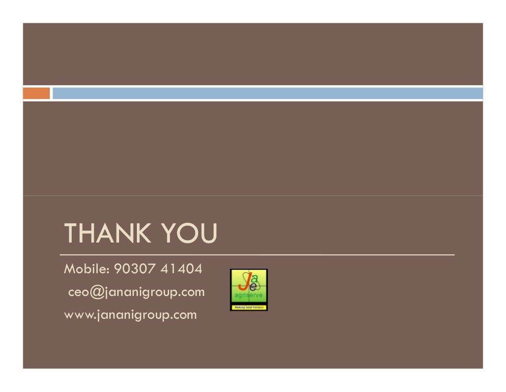 Janani AgriServe CSR Partnership Proposal