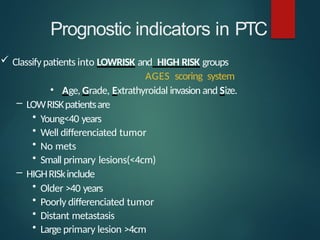 Ptc Risk thyroid neoplasm diagnosis and management | PPTX