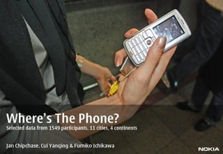 Where's The Phone? A Global Study on Carrying Behaviours