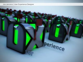 Joe Jancsics | User Experience Designer
 