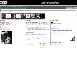 Moving Image Collections A window to the world’s moving images 