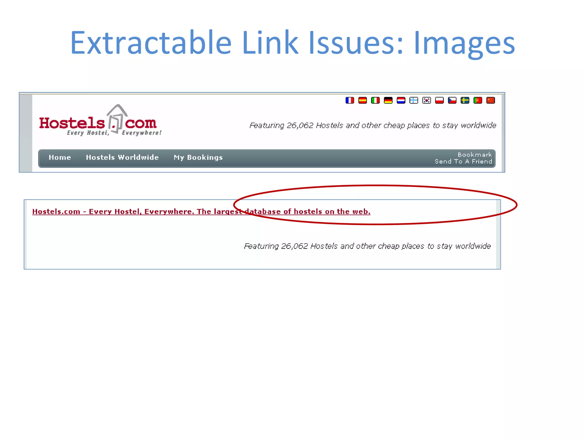 Extractable Link Issues: Images 
