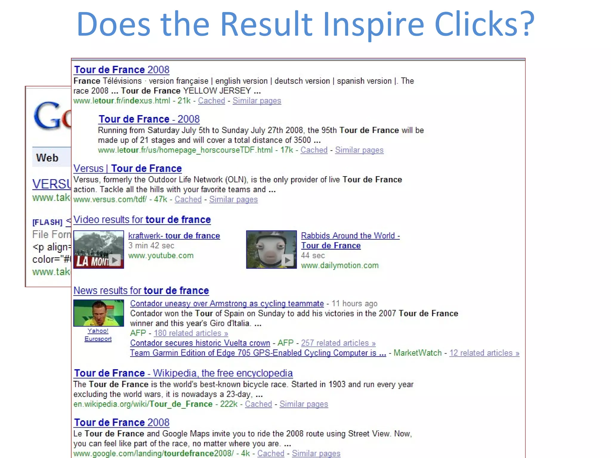 Does the Result Inspire Clicks? 