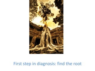 First step in diagnosis: find the root 