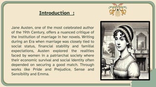 Jane Austen critique the institution of marriage in 19th century | PDF