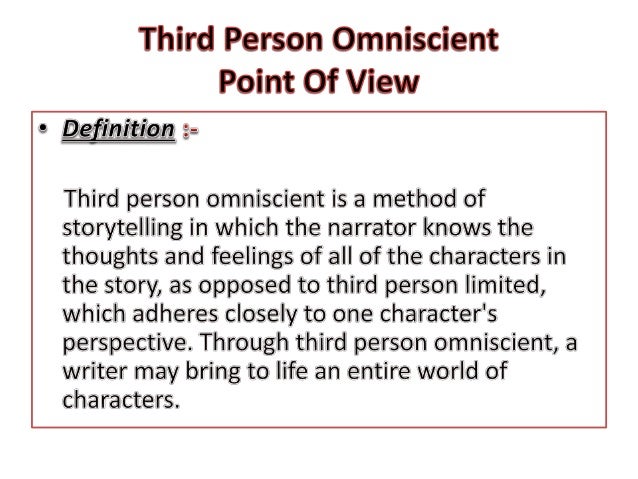 third person narrator definition literature