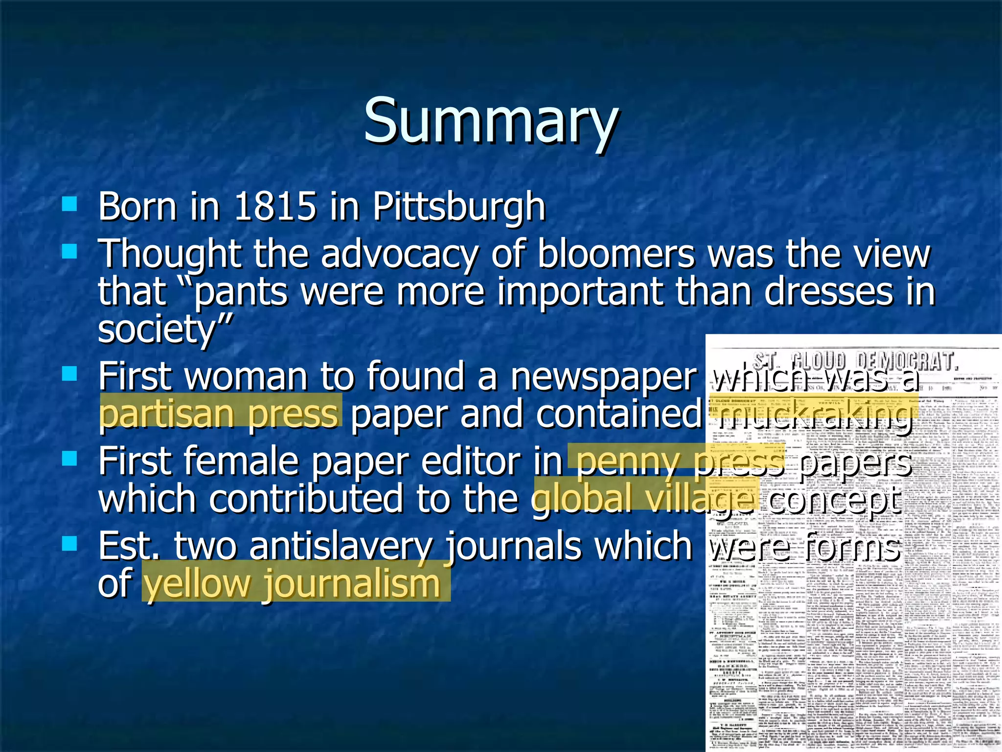 Jane Grey Swisshelm Ppt | PPT