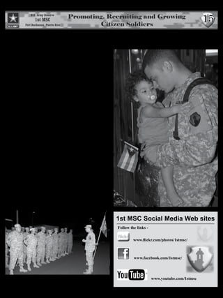 15
215th MP Co. Soldiers deploy to Afghanistan
By Maj. Carlos Cuebas                            ment will receive additional training
1st MSC Public Affairs
                                                 at Fort Bliss TX, before departing to
                                                 Afghanistan.
   Carolina, PR- With the applause                  The members of the unit will pro-
and cheers of the passengers present,            vide security at determined locations
at one of the Luis Muñoz Marín Inter-            in Afghanistan.
national Airport boarding gate, U.S.                “This is an operational detachment
Army Reserve Soldiers boarded the                and we do not project that they would
plane that would take them to Fort               have a mission outside the base. How-
Bliss, TX, in preparation for their              ever, this situation could change once
mobilization to Afghanistan, 18 Dec.             they arrive to the theater of war”, said
   “I feel kind of sad because he is             Fernández.
my only child, and one gets worried.                “I feel ready, and more important, I
However, I am very proud of him,                 feel my wife is ready to face this mo-
because he has a great responsibility            bilization. She will have the support
with his troops,” said Lourdes Roble-            needed, which makes me feel confi-
do, mother of Capt. Francisco Vargas,            dent. This will be a good year,” said
the commander of the 215th Military              Spec. José Albarrán, who has been in
Police Detachment, unit being mobi-              the Armed Forces for 4 years.
lized.                                              Currently, the US Army Reserve-
   “They all are very good Soldiers,             Puerto Rico has mobilized hundreds
they are professionals and we all are            of troops in support of the operations
ready for any mission. The troops are            in Afghanistan and project to con-
highly trained and ready,” said Var-             tinue with the mobilizations, not only
gas, minutes before going through                to Afghanistan, but to other places
the security gate being used for Sol-            around the world, as well.
diers only.                                         “During this holiday season, we
   Earlier that morning, Brigadier               realize there are hundreds of Puerto
General Fernando Fernández, com-                 Rican military Families, who cannot
mander of the US Army Reserve-                   celebrate with their loved ones. We
Puerto Rico, talked to the troops                are grateful for the great service of
about the relevance of their mobiliza-           our Soldiers and their Families, all
tion.                                            year around, but especially during
   “With your service, you continue              this season,” said Fernández.
the great tradition of Puerto Rican
military service. Once you arrive to
Afghanistan, you will not only repre-               Spc. José Albarrán, from the 215th Military
sent your unit, you will represent ev-            Police Company, spend the last minutes before
                                                   his departure with his one year old daughter,
ery Soldier from Puerto Rico,” said                  Keyshlanie Albarrán Rojas. The 215th mo-
Fernández.                                         bilized to Afghanistan, where they will spend
   The 215th Military Police Detach-                                 most of the upcoming year.




                                                                                                   1st MSC Social Media Web sites
                                                                                                   Follow the links -

                                                                                                            www.flickr.com/photos/1stmsc/



                                                                                                            www.facebook.com/1stmsc/




Brig. Gen. Fernando Fernández, senior US Army Reserve officer in Puerto Rico and the Carib-                             www.youtube.com/1stmsc
bean, addresses the Soldiers from the 215th Military Police Company which will be deploying to
Afghanistan, after receiving additional training at Fort Bliss, TX.
 