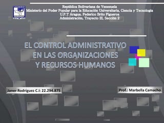 Janer Rodríguez C.I: 22.294.875 Prof.: Marbella Camacho
 