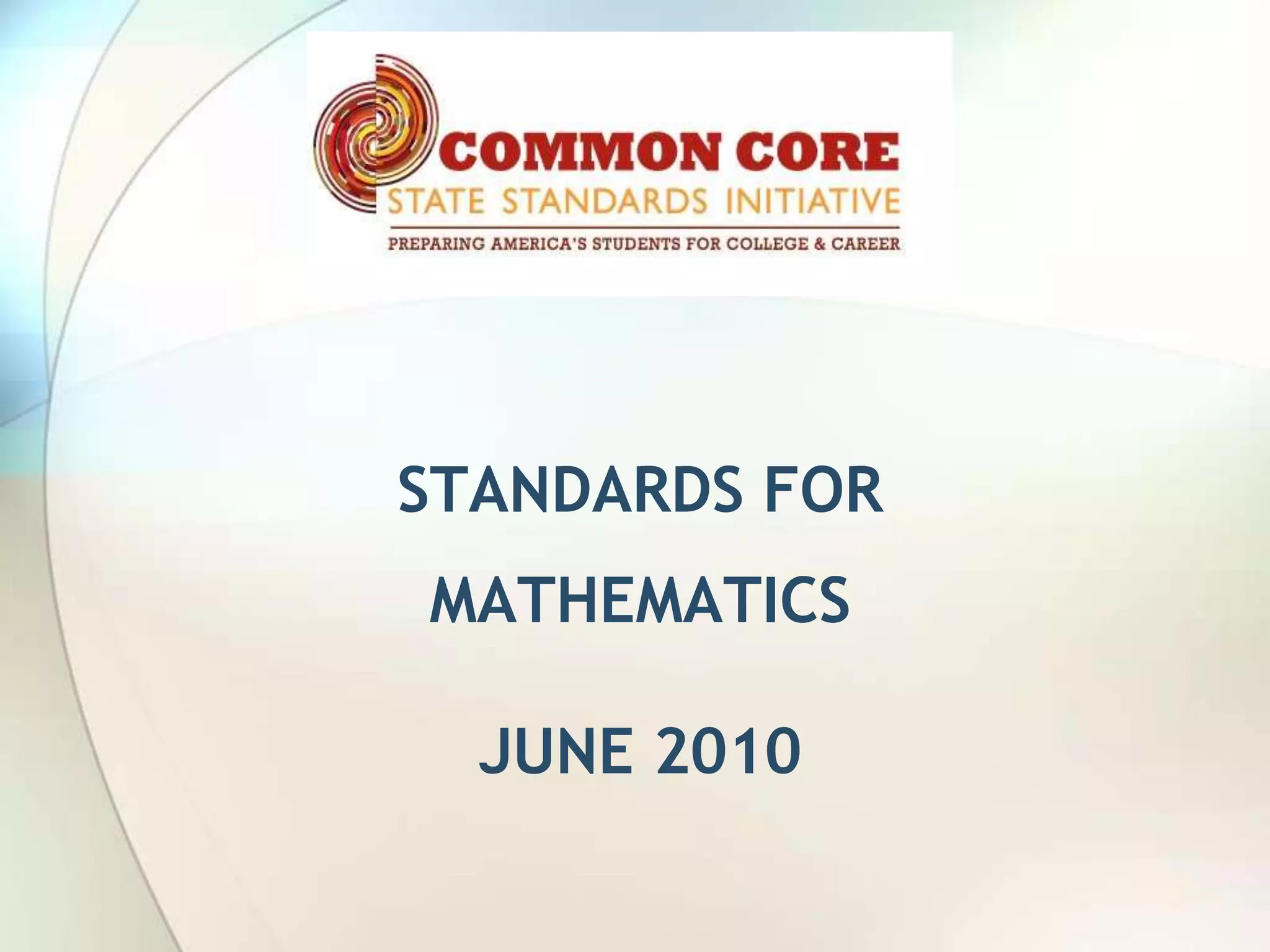 STANDARDS FORENGLISH LANGUAGE ARTS&LITERACY IN HISTORY/SOCIAL STUDIES,SCIENCE, AND TECHNICAL SUBJECTSJUNE 2010