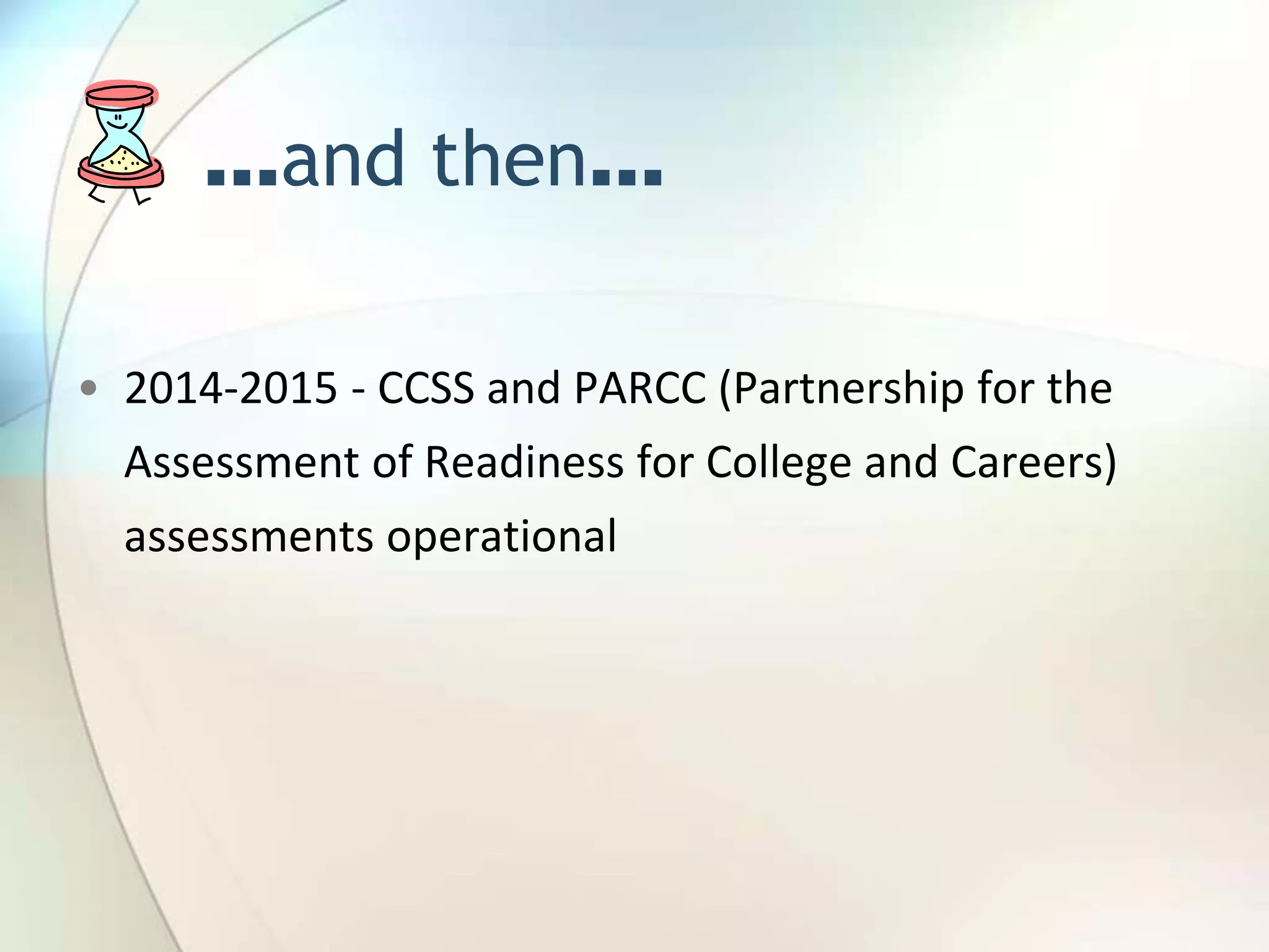 Clusters are groups of related standards