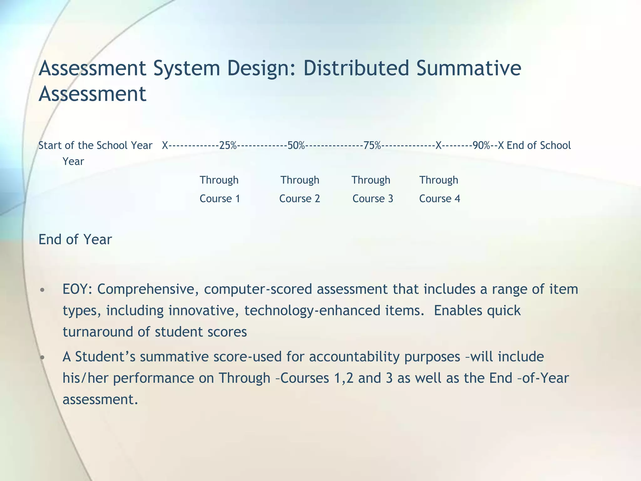 Common Core Standards (CCS)Common Core State Standards (CCSS)Common Core Standards –NYS Board of Regents 		adopted July 19th, 2010.15% maximum additional for statesCompleted this summer by teachers, administrators curriculum specialists, professorsNYS released for review/feedback in the field in October.Tentative date for NYS adoption January 2011