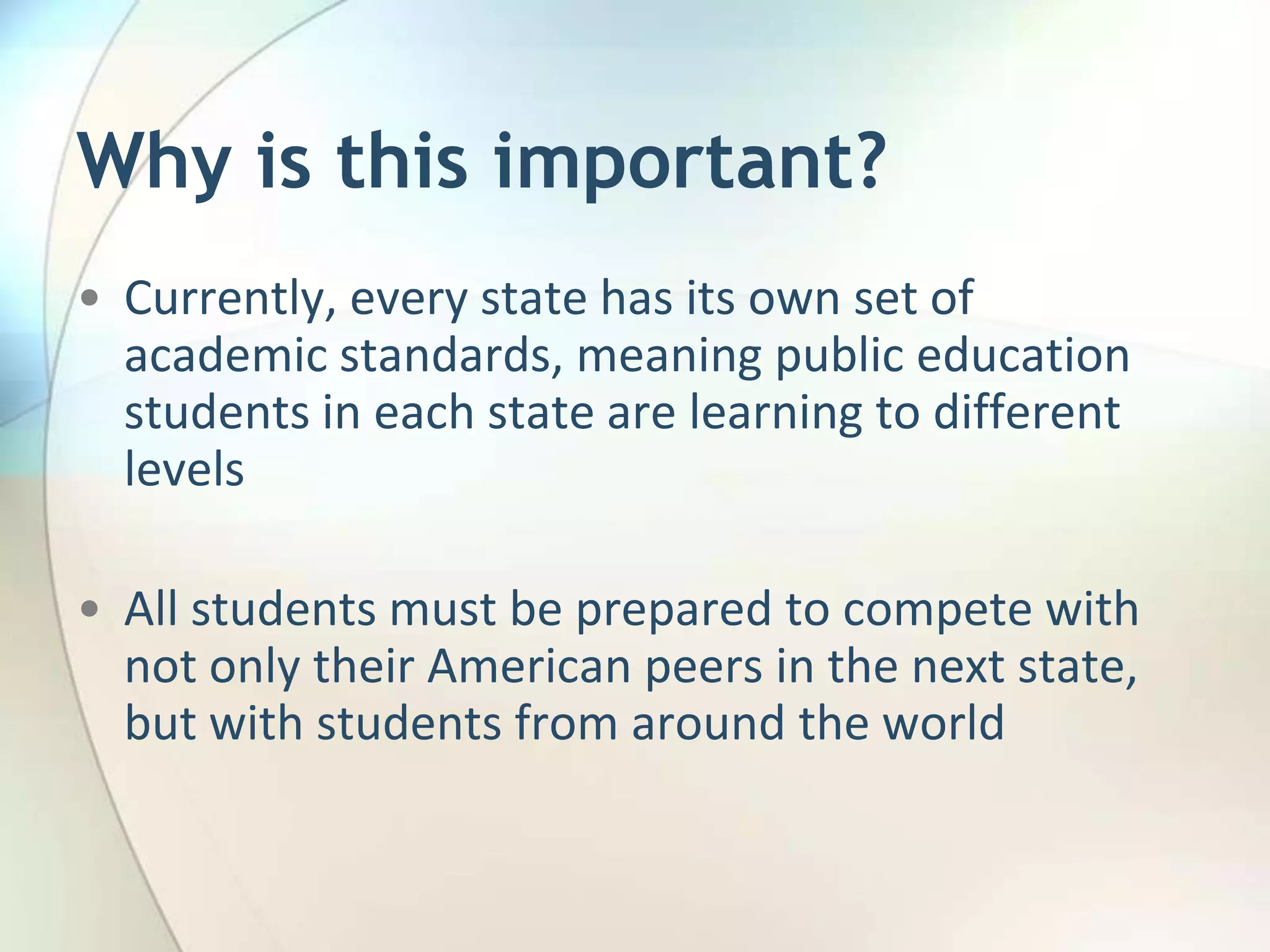 Include rigorous content and application of knowledge through high-order skills