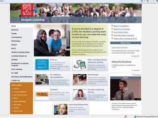 Context – Student Learning @
UTAS
 