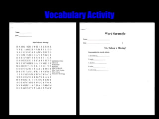 Vocabulary Activity 