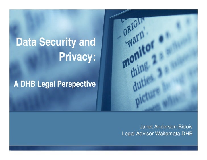 Electronic Health Record Privacy District Health Board Perspective