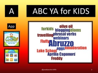 A ABC YA for KIDS
2@janetbianchini VRT6
App
 