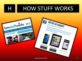 H HOW STUFF WORKS
9@janetbianchini VRT6
 