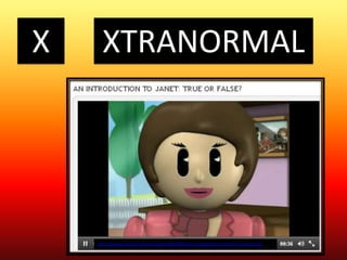X XTRANORMAL
@janetbianchini VRT6
http://www.xtranormal.com/watch/4870881/an-introduction-to-janet-true-or-false
 
