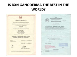 IS DXN GANODERMA THE BEST IN THE
WORLD?
 
