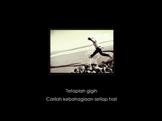 Tetaplah gigih Carilah kebahagiaan setiap hari 