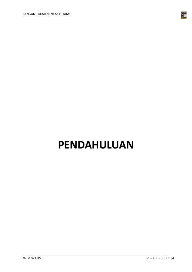 Jangan Tukar Minyak Hitam