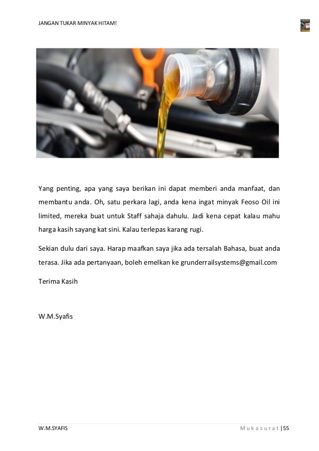 Jangan Tukar Minyak Hitam
