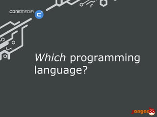 Which programming
                              language?


© CoreMedia | 24/10/11 | 12                  www.coremedia.com
 