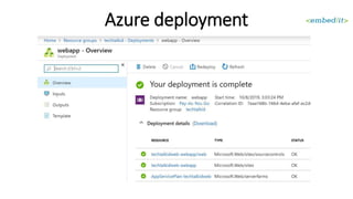 Azure deployment
 