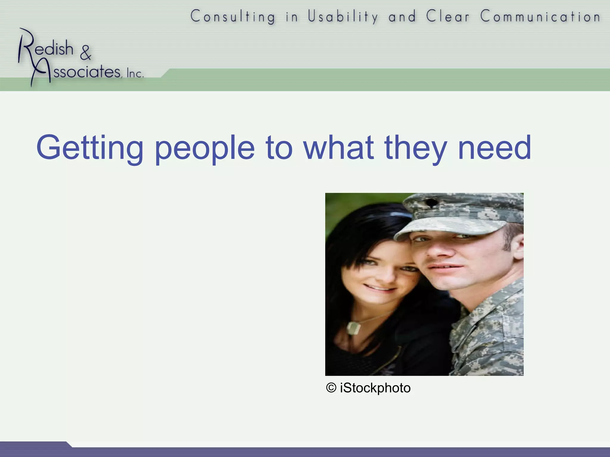 Getting people to what they need  © iStockphoto 