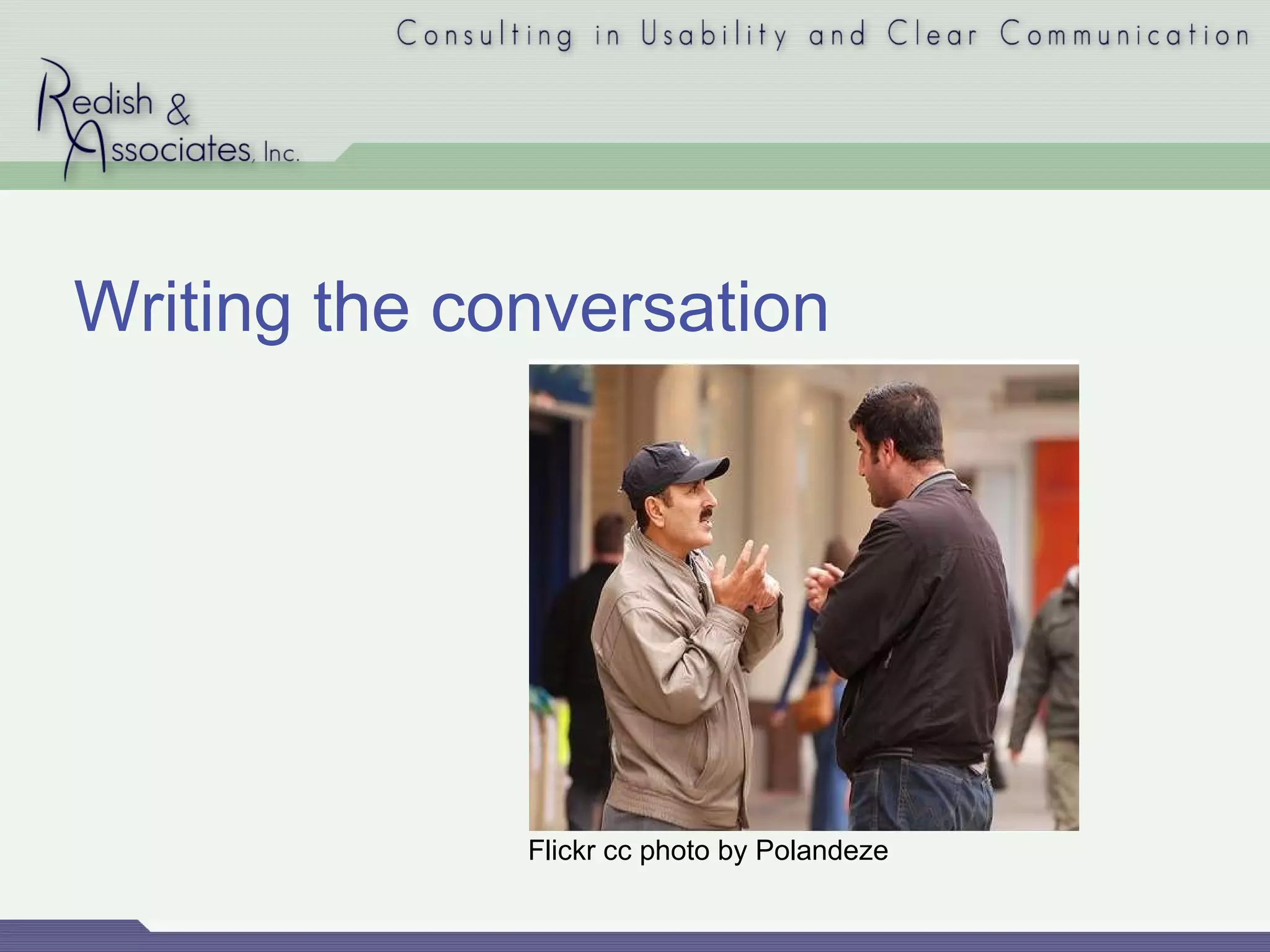 Writing the conversation Flickr cc photo by Polandeze 