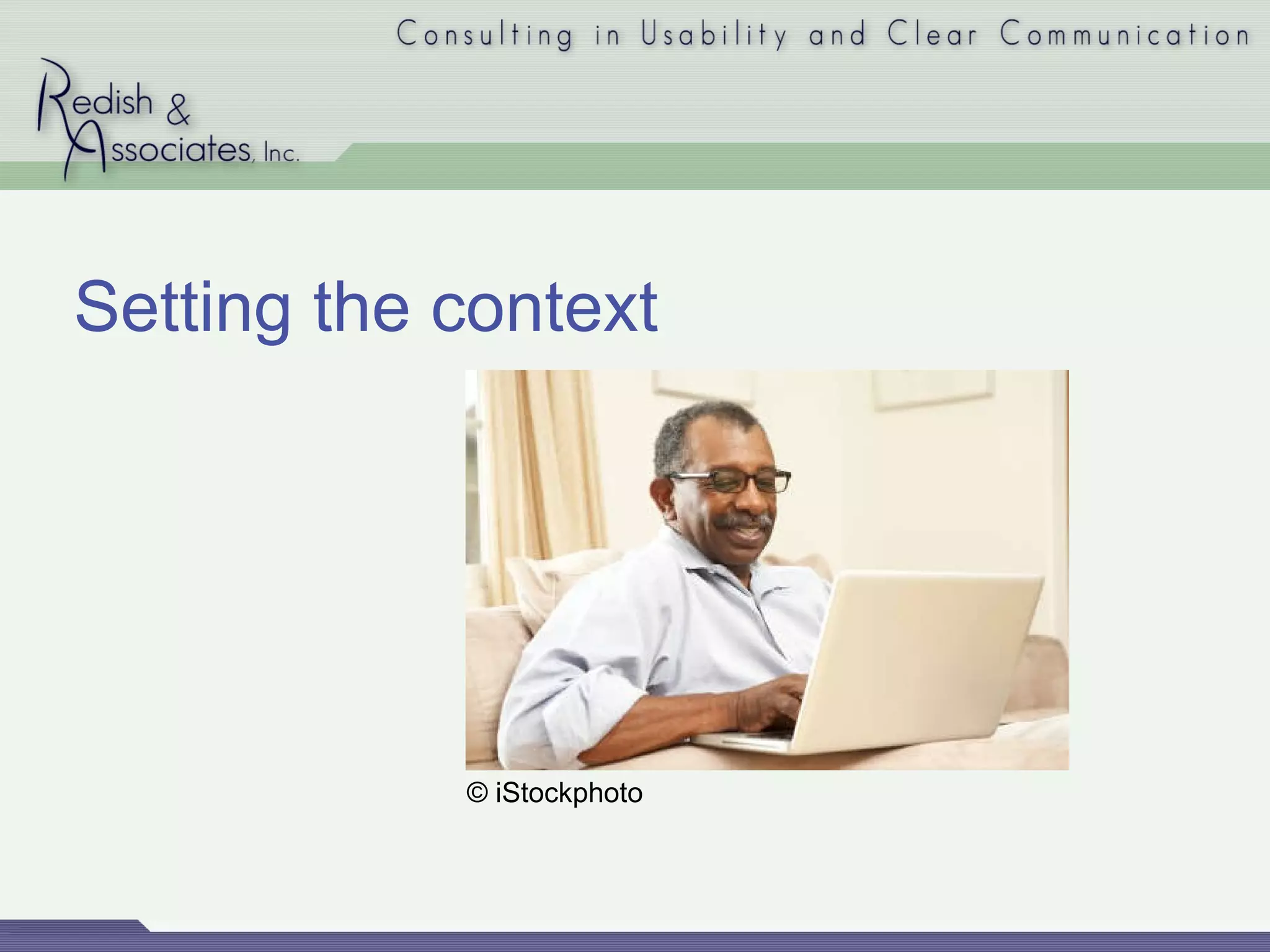 Setting the context © iStockphoto 